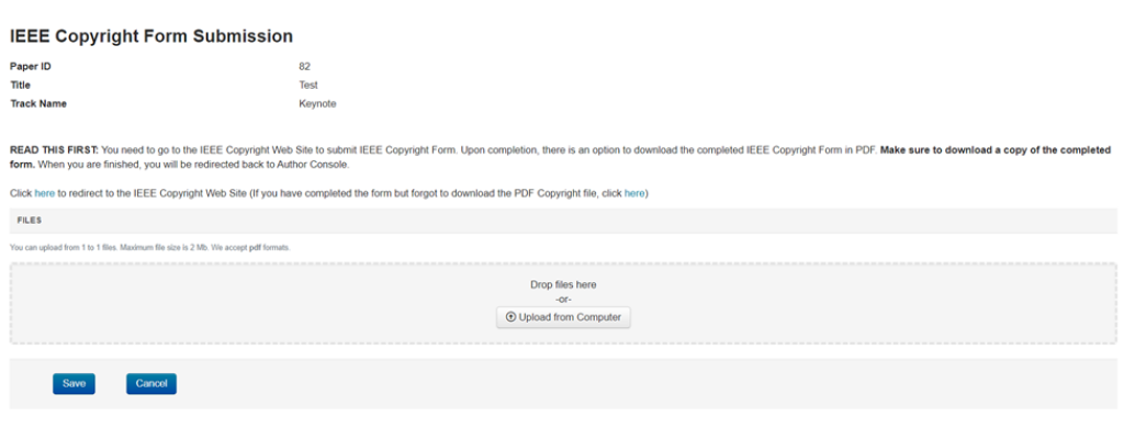 IEEE Copyright Form Submission.