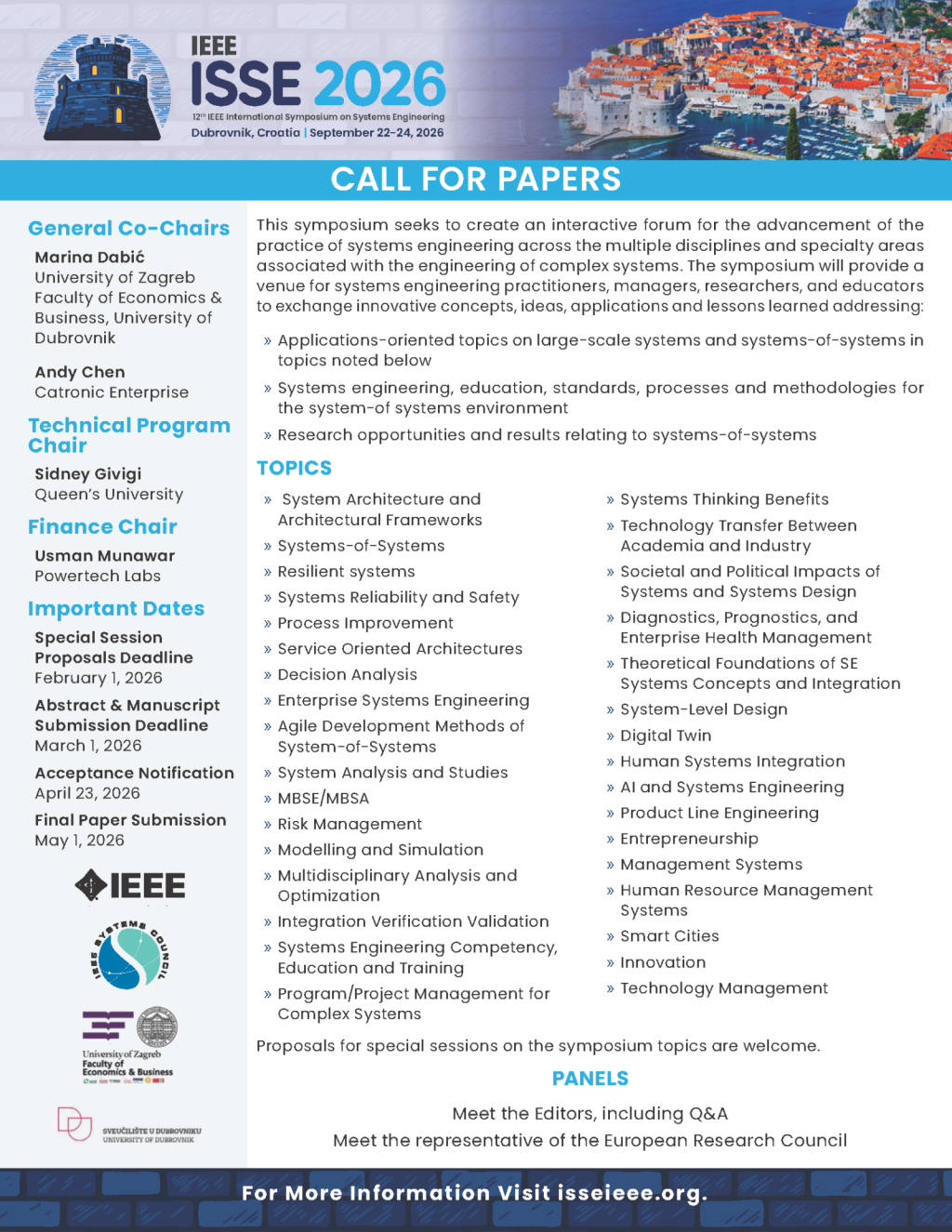 ISSE 2026 Call for Paper.