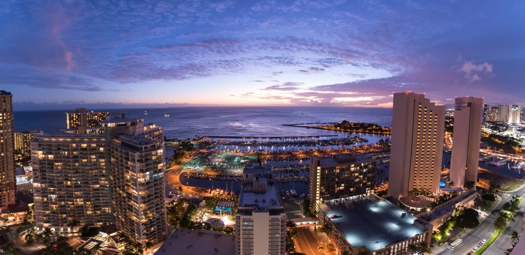 Honolulu Hawaii Skyline.