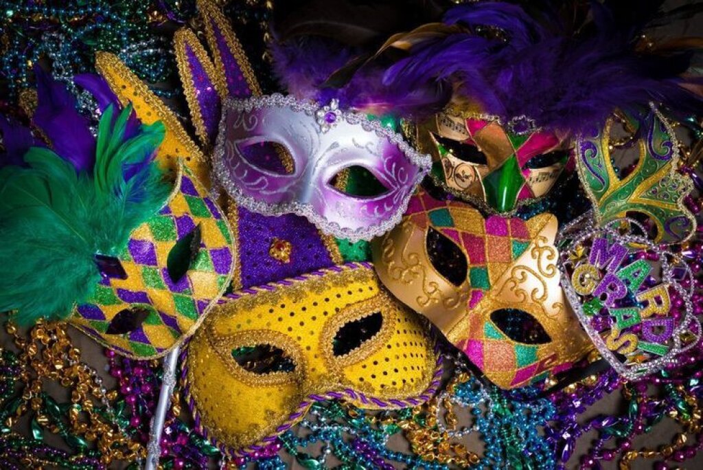 New Orleans Mardi Gras Masks.